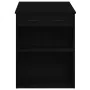 Escritorio con cajón y estante madera contrachapada roble negro by , Kitchen and dining tables - Ref: Foro24-858687, Price: 9...