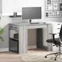 Escritorio con cajón estante madera contrachapada gris sonoma by , Kitchen and dining tables - Ref: Foro24-858691, Price: 97,...