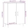 Aparador de madera de ingeniería envejecida 69,5x34x90 cm von , Sideboards - Ref: Foro24-857175, Preis: 81,36 €, Rabatt: %