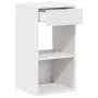 Mesillas de noche con cajón 2 uds blanco 35x34x66,5 cm de , Mesitas de noche - Ref: Foro24-858714, Precio: 73,97 €, Descuento: %
