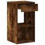 Mesilla de noche con cajón roble ahumado 35x34x66,5 cm de , Mesitas de noche - Ref: Foro24-858721, Precio: 45,86 €, Descuento: %