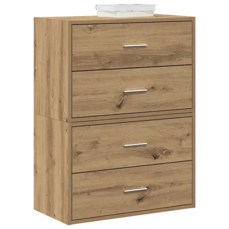 Armarios con 2 cajones 2 uds roble artesanal 60x31x40 cm de , Cajoneras - Ref: Foro24-858838, Precio: 88,56 €, Descuento: %
