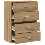 Armarios con 2 cajones 2 uds roble artesanal 60x31x40 cm de , Cajoneras - Ref: Foro24-858838, Precio: 88,56 €, Descuento: %