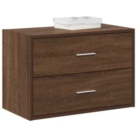 Armario con 2 cajones roble marrón 60x31x40cm madera ingeniería by , Drawers - Ref: Foro24-858833, Price: 54,55 €, Discount: %