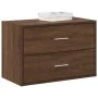 Armario con 2 cajones roble marrón 60x31x40cm madera ingeniería de , Cajoneras - Ref: Foro24-858833, Precio: 54,51 €, Descuen...