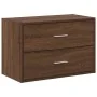 Armario con 2 cajones roble marrón 60x31x40cm madera ingeniería de , Cajoneras - Ref: Foro24-858833, Precio: 54,51 €, Descuen...