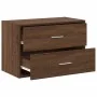 Armario con 2 cajones roble marrón 60x31x40cm madera ingeniería de , Cajoneras - Ref: Foro24-858833, Precio: 54,51 €, Descuen...