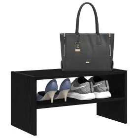 Zapatero apilable roble negro 60x30x30,5 cm de , Zapateros y organizadores de calzado - Ref: Foro24-858859, Precio: 32,49 €, ...
