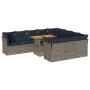 Set de sofás de jardín 11 pzas y cojines ratán sintético gris von , Gartensets - Ref: Foro24-3326980, Preis: 835,18 €, Rabatt: %