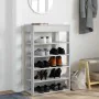 Mueble zapatero madera contrachapada gris hormigón 60x30x98 cm de , Zapateros y organizadores de calzado - Ref: Foro24-859926...