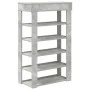Mueble zapatero madera contrachapada gris hormigón 60x30x98 cm de , Zapateros y organizadores de calzado - Ref: Foro24-859926...