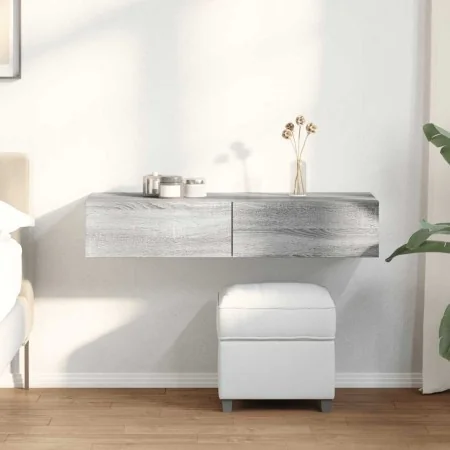 Estante de pared con cajones madera contrachapada sonoma gris de , Estantes y estanterías - Ref: Foro24-859991, Precio: 64,35...