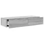 Estante de pared con cajones madera contrachapada sonoma gris de , Estantes y estanterías - Ref: Foro24-859991, Precio: 64,35...