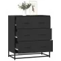 Aparador de madera de ingeniería y metal negro 68x35x76 cm de , Aparadores - Ref: Foro24-848969, Precio: 93,38 €, Descuento: %
