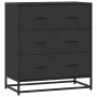 Aparador de madera de ingeniería y metal negro 68x35x76 cm de , Aparadores - Ref: Foro24-848969, Precio: 93,38 €, Descuento: %