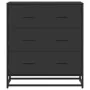 Aparador de madera de ingeniería y metal negro 68x35x76 cm de , Aparadores - Ref: Foro24-848969, Precio: 93,38 €, Descuento: %