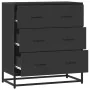 Aparador de madera de ingeniería y metal negro 68x35x76 cm de , Aparadores - Ref: Foro24-848969, Precio: 93,38 €, Descuento: %