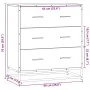Aparador de madera de ingeniería y metal negro 68x35x76 cm de , Aparadores - Ref: Foro24-848969, Precio: 93,38 €, Descuento: %