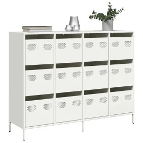Aparador de acero laminado en frío blanco 135x39x103,5 cm by , Sideboards - Ref: Foro24-3307178, Price: 301,97 €, Discount: %