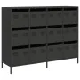 Aparador de acero laminado en frío negro 135x39x103,5 cm de , Aparadores - Ref: Foro24-3307173, Precio: 291,43 €, Descuento: %