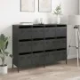 Aparador de acero laminado en frío negro 135x39x103,5 cm de , Aparadores - Ref: Foro24-3307173, Precio: 291,43 €, Descuento: %