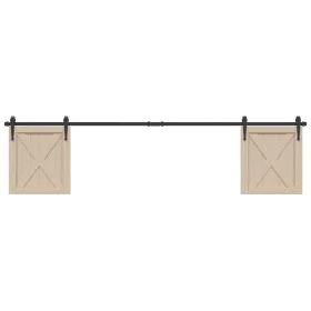 Kit de puerta corredera de armario acero carbono 213 cm de , Accesorios de bricolaje - Ref: Foro24-4009687, Precio: 38,73 €, ...