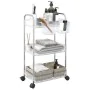 Carro de almacenamiento 3 niveles transparente 37x28x68 cm by , Cargo forklifts - Ref: Foro24-4012378, Price: 31,45 €, Discou...