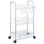 Carro de almacenamiento 3 niveles transparente 37x28x68 cm by , Cargo forklifts - Ref: Foro24-4012378, Price: 31,45 €, Discou...