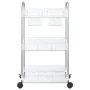 Carro de almacenamiento 3 niveles transparente 37x28x68 cm by , Cargo forklifts - Ref: Foro24-4012378, Price: 31,45 €, Discou...