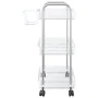 Carro de almacenamiento 3 niveles transparente 37x28x68 cm by , Cargo forklifts - Ref: Foro24-4012378, Price: 31,45 €, Discou...