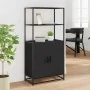Aparador alto madera de ingeniería y metal negro 68x35x139 cm von , Sideboards - Ref: Foro24-849049, Preis: 114,64 €, Rabatt: %