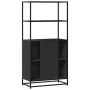 Aparador alto madera de ingeniería y metal negro 68x35x139 cm von , Sideboards - Ref: Foro24-849049, Preis: 114,64 €, Rabatt: %