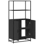 Aparador alto madera de ingeniería y metal negro 68x35x139 cm von , Sideboards - Ref: Foro24-849049, Preis: 114,64 €, Rabatt: %