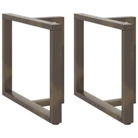 Patas mesa comedor forma T 2uds acero natural 90x35x(72-73)cm by , Table legs - Ref: Foro24-4013067, Price: 136,19 €, Discoun...