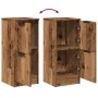 Aparador madera de ingeniería madera envejecida 30x30x70 cm de , Aparadores - Ref: Foro24-856959, Precio: 43,00 €, Descuento: %