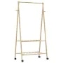 Perchero con estantes y ruedas 96x45,5x155,5 cm bambú by , Dresser Organizers and Bar Hangers - Ref: Foro24-4008907, Price: 4...