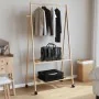 Perchero con estantes y ruedas 96x45,5x155,5 cm bambú by , Dresser Organizers and Bar Hangers - Ref: Foro24-4008907, Price: 4...