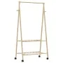 Perchero con estantes y ruedas 96x45,5x155,5 cm bambú by , Dresser Organizers and Bar Hangers - Ref: Foro24-4008907, Price: 4...