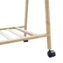 Perchero con estantes y ruedas 96x45,5x155,5 cm bambú by , Dresser Organizers and Bar Hangers - Ref: Foro24-4008907, Price: 4...