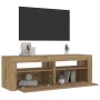 Mesitas de noche luces LEDs 2 uds roble artesanal 60x35x40 cm by , Nightstands - Ref: Foro24-3329162, Price: 89,42 €, Discoun...