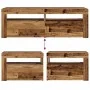 Mesitas de noche luces LEDs 2 uds roble artesanal 60x35x40 cm by , Nightstands - Ref: Foro24-3329162, Price: 89,42 €, Discoun...