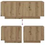 Mesita de noche madera de ingeniería roble artisian 100x35x40cm de , Mesitas de noche - Ref: Foro24-3329174, Precio: 90,86 €,...