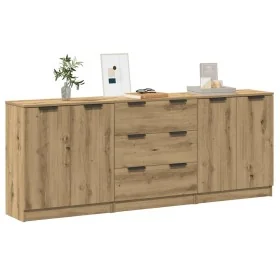 Aparadores 3 uds madera ingeniería roble artisian 60x30x70 cm de , Aparadores - Ref: Foro24-3329226, Precio: 224,13 €, Descue...
