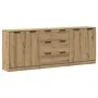 Aparadores 3 uds madera ingeniería roble artisian 60x30x70 cm by , Sideboards - Ref: Foro24-3329226, Price: 225,58 €, Discoun...
