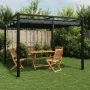 Cenador de jardín con techo retráctil acero antracita 3x3 m de , Carpas y cenadores - Ref: Foro24-4003962, Precio: 378,61 €, ...