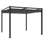 Cenador de jardín con techo retráctil acero antracita 3x3 m de , Carpas y cenadores - Ref: Foro24-4003962, Precio: 378,61 €, ...