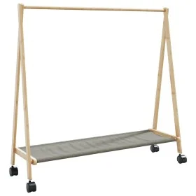 Perchero con estantes y ruedas 106x34x106,5 cm bambú by , Dresser Organizers and Bar Hangers - Ref: Foro24-4008905, Price: 31...