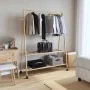 Perchero con estantes y ruedas 132x45,5x155,5 cm bambú von , Kommoden-Organizer und Bar-Kleiderbügel - Ref: Foro24-4008911, P...