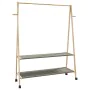 Perchero con estantes y ruedas 132x45,5x155,5 cm bambú by , Dresser Organizers and Bar Hangers - Ref: Foro24-4008913, Price: ...