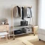 Perchero con estantes y ruedas 132x45,5x155,5 cm bambú by , Dresser Organizers and Bar Hangers - Ref: Foro24-4008913, Price: ...